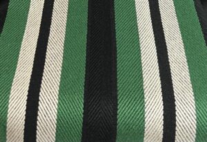 Racing stripes black/white/green