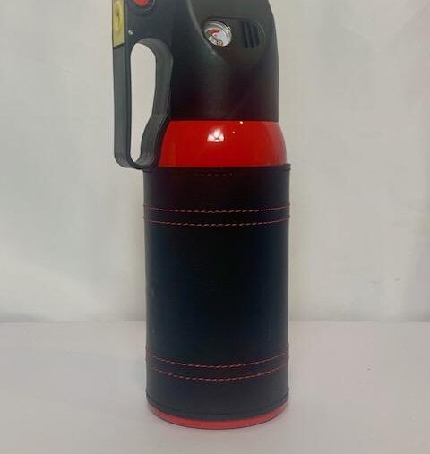 Leather Fire Extinguisher Cover with your choice of stitching color
