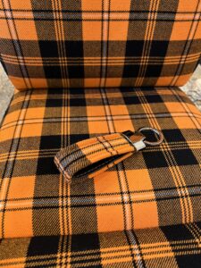 Black and orange tartan